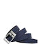 Men's Blue Leather Belt
