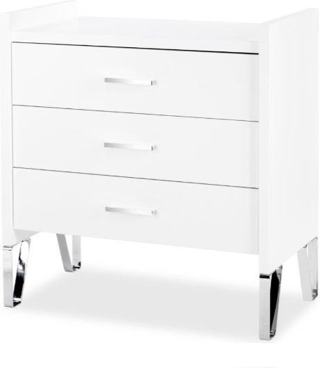Βρεφική Συρταριέρα με 3 Συρτάρια Λευκή 83x46x86cm