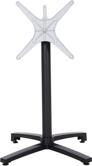 HomeMarkt Klappbarer Aluminium Tischständer Schwarz 69x69x73cm