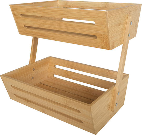 Espiel Fruit Bowl Bamboo 2 Levels Beige 30.5x27.5x27.2cm