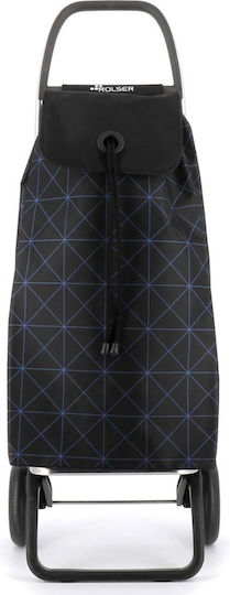 I-max Stoff Einkaufswagen Klappbar Blau 43lt