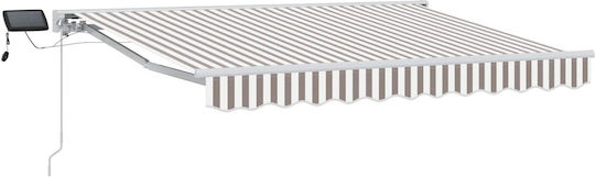 vidaXL Grey Awning Frame with PU Coating 2.5x3.5m
