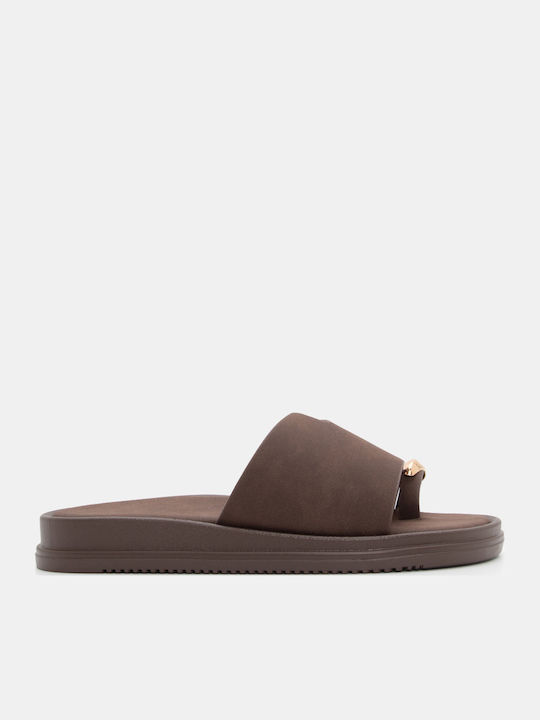 Luigi Women's Flat Sandals Flatforms Brown