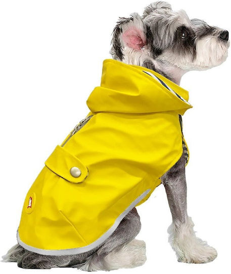Lalazoo Waterproof Yellow Dog Coat with Back Length 50 cm