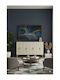 Wooden Sideboard White 120x32x75cm