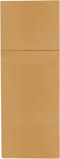 Pack of 90 Point-to-Point Napkins Envelope Slim Lid 2-Ply 32x40cm Folded 8x20cm Kraft Ns Natural Soft Ns.103000318