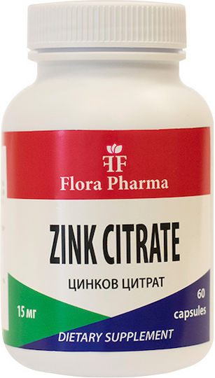 Flora Pharma Цитратен Цинк 15мг За Деца 60 Капсули