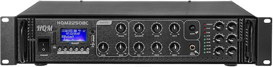 HQM HQM2250BC PA Power Amplifier 16 Channels 250W/100V and FM Bluetooth Connections 9591