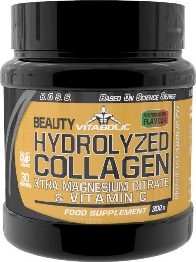 Vitabolic SRL Hydrolyzed Collagen 5000mg with Vitamin C Hyaluronic Acid and Magnesium 300gr