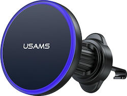 Usams Mobile Phone Mount with 15W Wireless Charging MagSafe Black Usams Mobile Phone Mount with 15W Wireless Charging MagSafe Black
