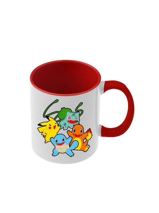 Κούπα Pokemon Κόκκινη Λαβή Εσωτερικό