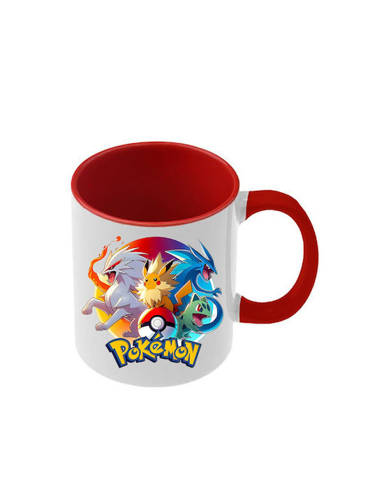 Κούπα Pokemon Κόκκινη Λαβή Εσωτερικό