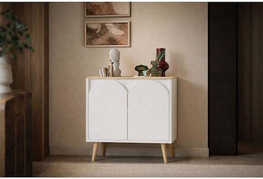 Буфет Дървен Бял 75x30x80см