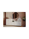 SteweHome Sideboard aus Metall 135x30x66cm Weiß