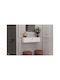 Wooden Console White Length 80cm Width 20cm Height 20cm