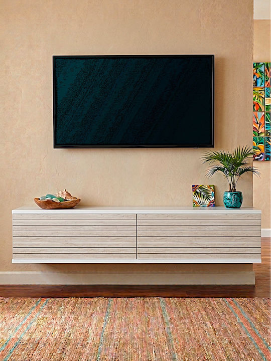 TV-Ständer Weiß M120xP30xH26cm
