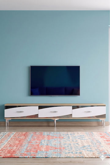 Έπιπλο TV Επιδαπέδιο Καφέ 180x30x41εκ.