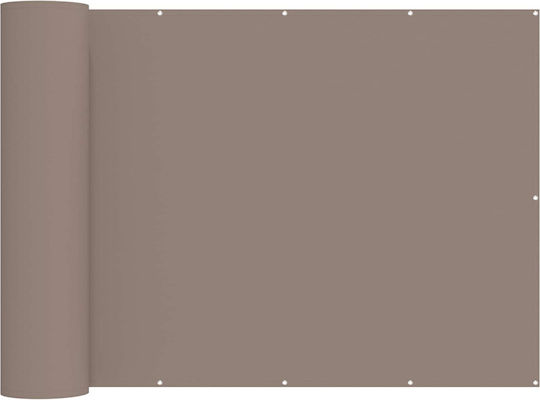 vidaXL Brown Shade Divider With Hoops And With PU Coating 1.5x15m 160gr/m²