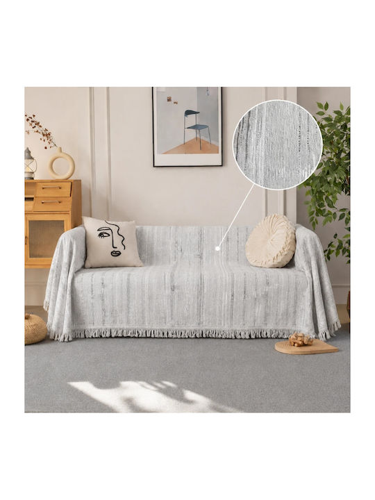 My Home Luxury Throws Set 3 pcs Silver