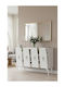 SteweHome Sideboard Holz 120x32x79cm Weiß