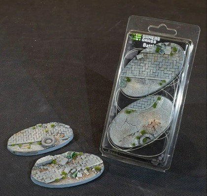 Gamers Grass Bases Oval Urban Warfare 90 Mm 2 Stück