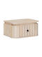White Wooden Bedside Table 40x30x20cm