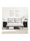 Wooden Black Bedside Tables 2 Pieces 38x35x55cm