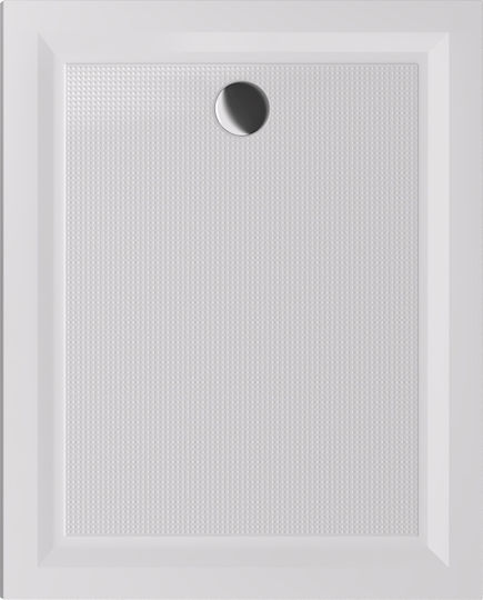 Sanitec Flat Classic Acrylic Shower 100x80cm White