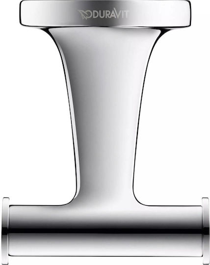 Duravit Doppel Badezimmerhaken mit Schrauben Silber
