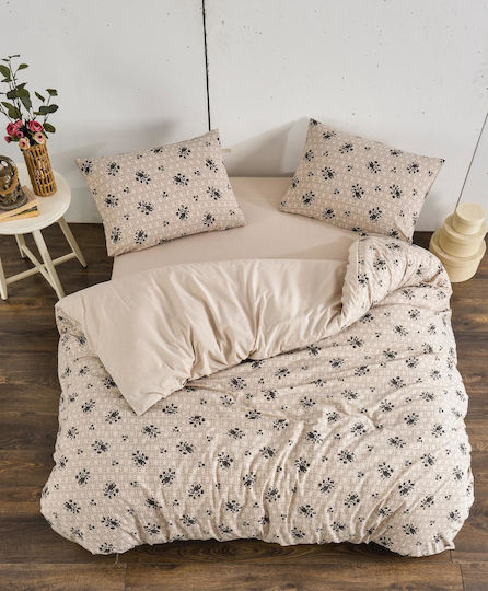 Rebeka Home Set Huse Pentru Pilote Simplu 150x220cm Bej