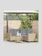 Garten- und Outdoor-Möbelsets Wohnzimmer Typsatz 2 Stück Beige mit Kissen