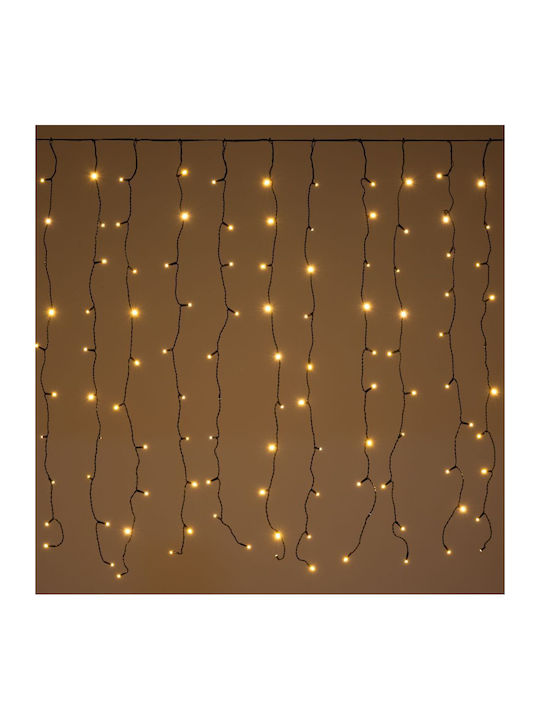 200 LED Коледни Лампички Зелени Тип Завеса