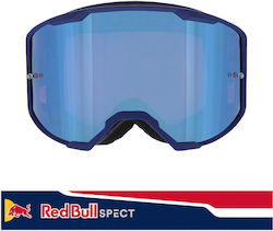 Ochelari De Motocross Spect Red Bull Strive Lentilă Unică Albastru Roșu Albastru