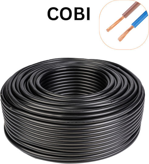 Cablu Electric 2x2.5 Mm² 100 M Negru Flexibil Conductor Cca Izolație Pvc Manson Pvc Myym H05vv-f – Cobi Smart