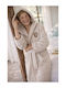 SteweHome Kinderbademantel Beige mit Kapuze
