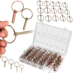 Set 50 Ring-type Safety Bolts Zola Made Galvanized Steel Various Sizes Machinery Mechanics