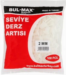 Σετ 100 Τεμ Αποστάτες Πλακιδίων Bul-max 2 Mm Επαγγελματικό Σύστημα Εξισορρόπησης Τέλεια Ευθυγράμμιση Cobi Smart