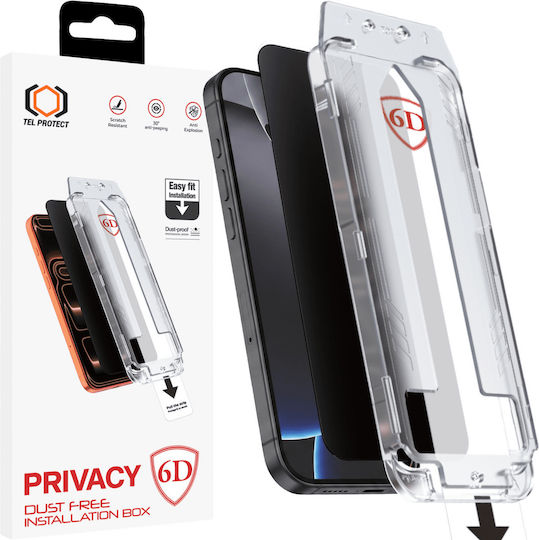 Tel Protect Full Glue Privacy Full Face Tempered Glass 2τμχ (iPhone 17 Pro Max / iPhone 16 Pro Max)