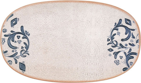 Bonna Ovale Servierplatte aus Weißem Porzellan 29x17,6cm
