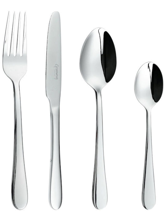 Grunwerg Set De Tacâmuri Inoxidabile Argintii 24 Bucăți