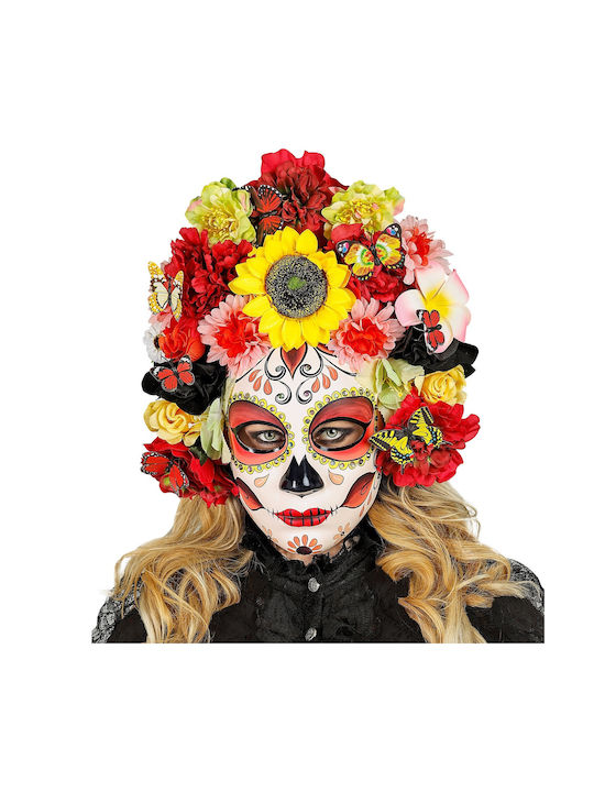 Αποκριάτικη Μάσκα Dia De Los Muertos W Flowers