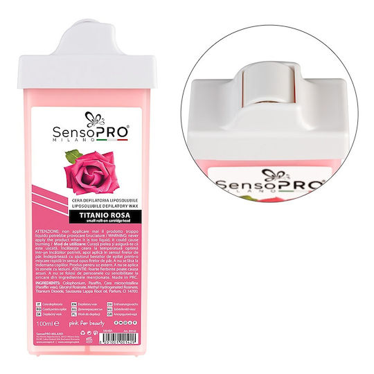 Sensopro Milano Single-use Wax Pink Titanio Refill 100ml Narrow Applicator