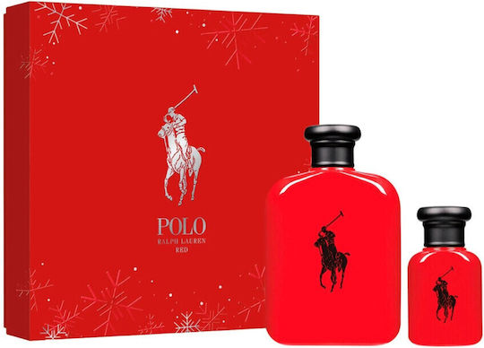 Set Ralph Lauren Polo Red Eau De Toilette Pentru Bărbați 125 Ml + Polo Red Eau De Toilette Pentru Bărbați 15 Ml Miniatură