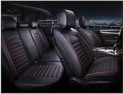 Universal Car Upholstery Seat Covers Leather Black-red Universal Car Upholstery Seat Covers Leather Black-red