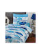 SteweHome Set Kids Single Duvet Cover With Pillowcase White 100x200cm