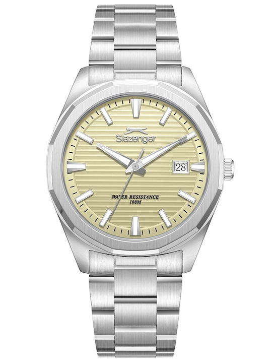 Slazenger Men's Watch Battery with Silver Stainless Steel Bracelet