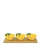 Easylife Dessert Tower Stand Made of Yellow Porcelain W10xL7xH4cm 4 Pieces