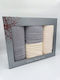 SteweHome Bath Towels Set 4pcs Gray