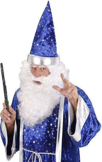 Mustăți / Barbă pentru Carnaval în Culoare Albă
