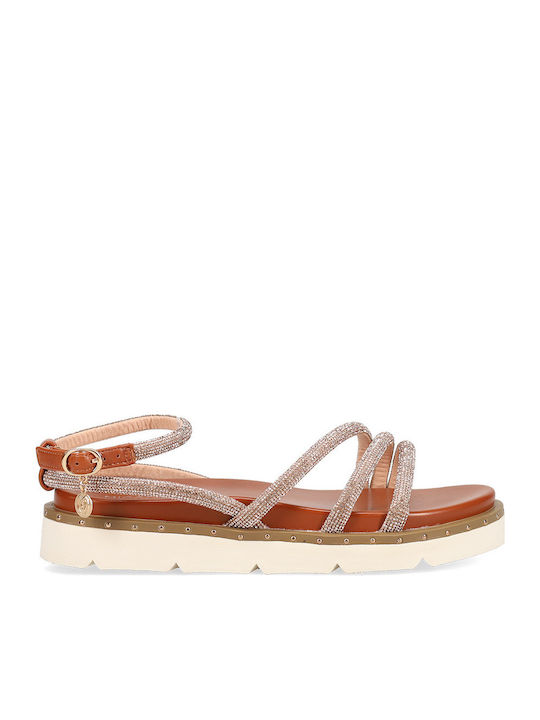 Women's Sandals Flatforms Tabac Brown